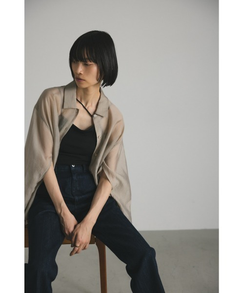 STYLEMIXER（スタイルミキサー）の「スリーブスリットシアーシャツ（シャツ/ブラウス・レディース・ブラック/ベージュ/ピンク/イエロー・FREE）」の17枚目の写真