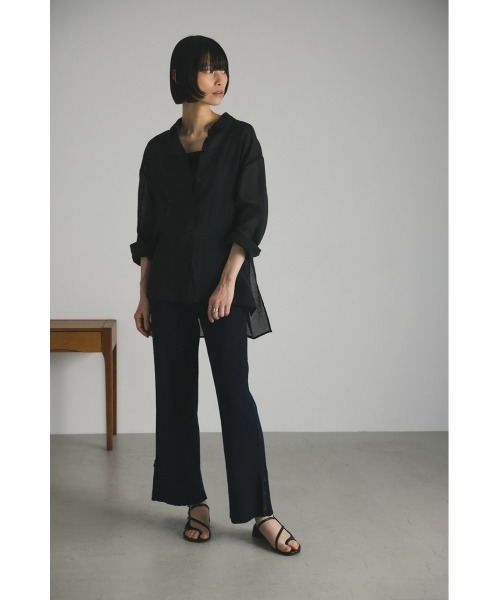 STYLEMIXER（スタイルミキサー）の「スリーブスリットシアーシャツ（シャツ/ブラウス・レディース・ブラック/ベージュ/ピンク/イエロー・FREE）」の5枚目の写真