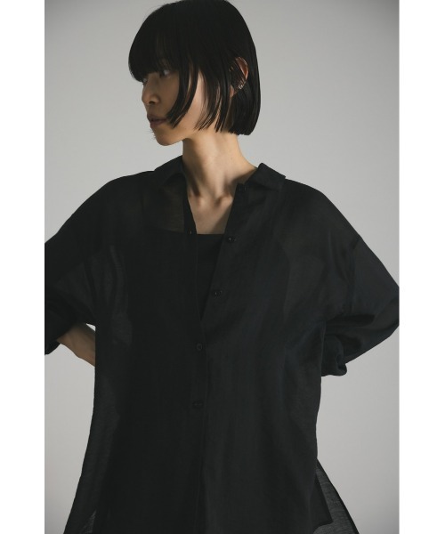 STYLEMIXER（スタイルミキサー）の「スリーブスリットシアーシャツ（シャツ/ブラウス・レディース・ブラック/ベージュ/ピンク/イエロー・FREE）」の8枚目の写真