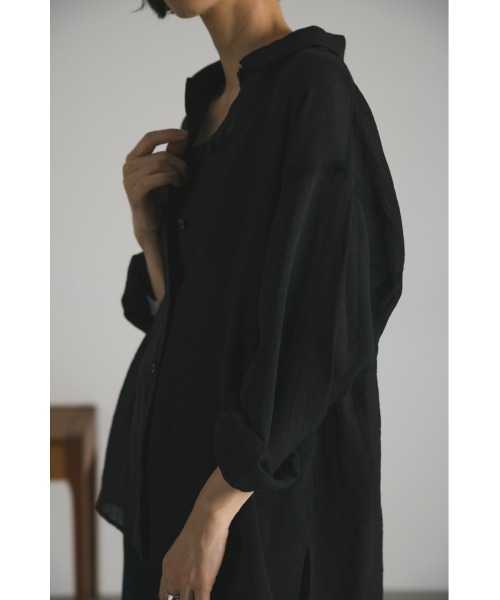 STYLEMIXER（スタイルミキサー）の「スリーブスリットシアーシャツ（シャツ/ブラウス・レディース・ブラック/ベージュ/ピンク/イエロー・FREE）」の9枚目の写真