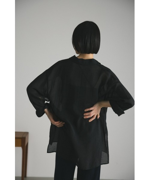 STYLEMIXER（スタイルミキサー）の「スリーブスリットシアーシャツ（シャツ/ブラウス・レディース・ブラック/ベージュ/ピンク/イエロー・FREE）」の11枚目の写真