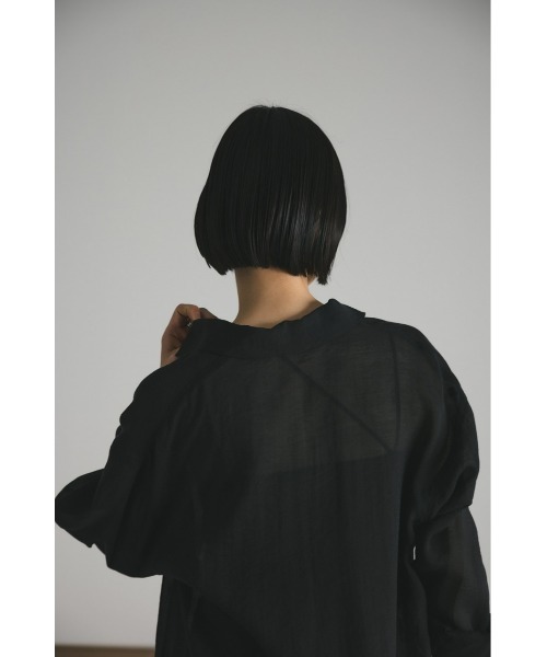 STYLEMIXER（スタイルミキサー）の「スリーブスリットシアーシャツ（シャツ/ブラウス・レディース・ブラック/ベージュ/ピンク/イエロー・FREE）」の12枚目の写真