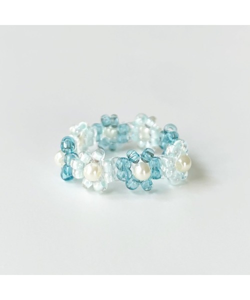 tone（トーン）の「【tanmen】フラワービーズリング(MA)（リング・レディース・ピンク系その他/ブルー/グリーン・FREE）」の3枚目の写真