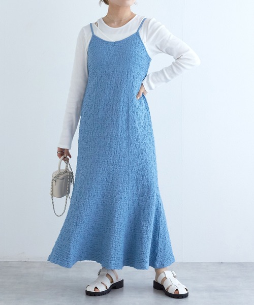 w closet（ダブルクローゼット）の「レイヤード風カットソー（Tシャツ/カットソー・レディース・オレンジ/ブラック/オフホワイト・FREE）」の4枚目の写真