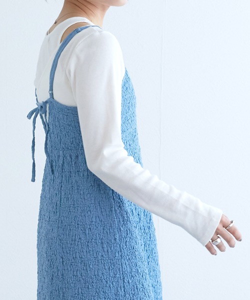 w closet（ダブルクローゼット）の「レイヤード風カットソー（Tシャツ/カットソー・レディース・オレンジ/ブラック/オフホワイト・FREE）」の6枚目の写真