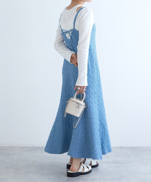 w closet（ダブルクローゼット）の「レイヤード風カットソー（Tシャツ/カットソー・レディース・オレンジ/ブラック/オフホワイト・FREE）」の7枚目の写真