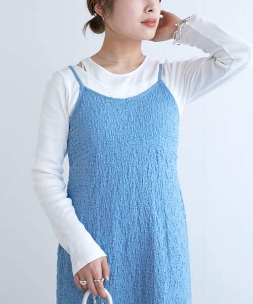 w closet（ダブルクローゼット）の「レイヤード風カットソー（Tシャツ/カットソー・レディース・オレンジ/ブラック/オフホワイト・FREE）」の9枚目の写真