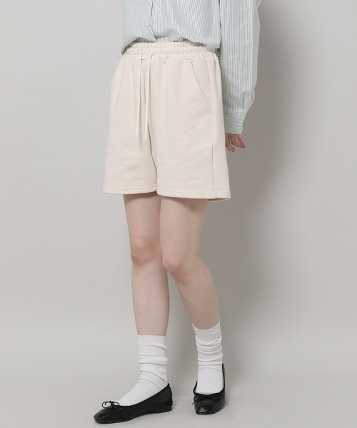 ALAND（エーランド）の「3.3 Field Trip／TERRY ショートパンツ　198729（スウェットパンツ・レディース・アイボリー/ネイビー/クリーム・FREE）」の2枚目の写真
