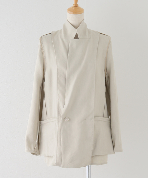 TICCA/ティッカ】リネンパナマダブルジャケット 中古・古着通販】ticca