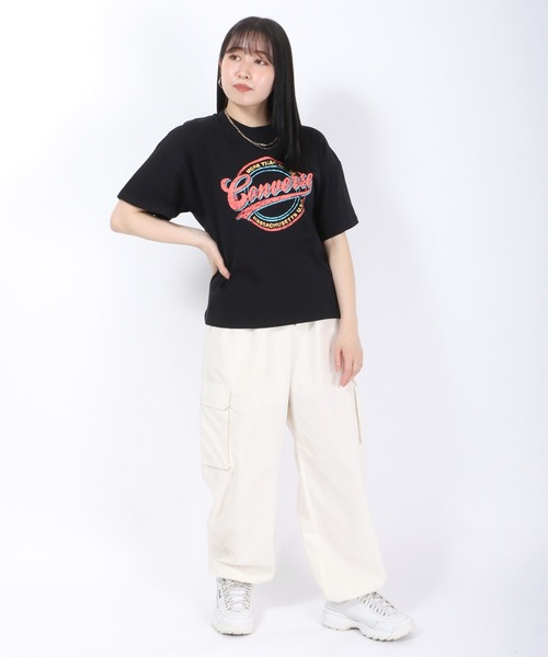 CONVERSE(コンバース)の「CONVERSE(コンバース)ブランドロゴ サークルプリントTシャツ(Tシャツ/カットソー・レディース・ホワイト系その他/レッド/ブラック/ブルー・L/M)」の10枚目の写真