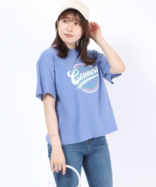 CONVERSE(コンバース)の「CONVERSE(コンバース)ブランドロゴ サークルプリントTシャツ(Tシャツ/カットソー・レディース・ホワイト系その他/レッド/ブラック/ブルー・L/M)」の13枚目の写真