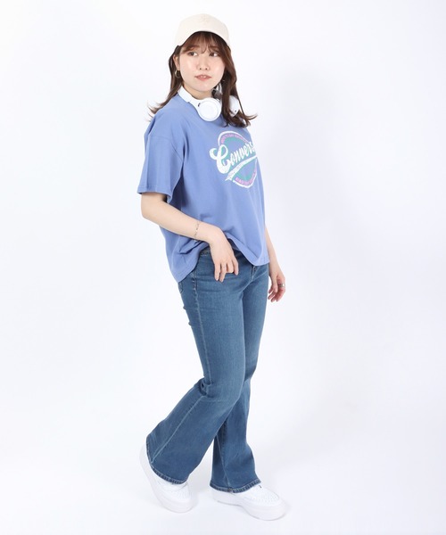 CONVERSE(コンバース)の「CONVERSE(コンバース)ブランドロゴ サークルプリントTシャツ(Tシャツ/カットソー・レディース・ホワイト系その他/レッド/ブラック/ブルー・L/M)」の15枚目の写真