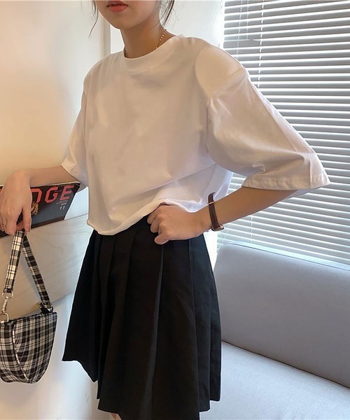 NinaetLina(ニナエリナ)の「選べる2パターンシルエット無地Tシャツ(Tシャツ/カットソー・レディース・グレー系その他/グレー/ブラック系その他/ホワイト/ブラック/ホワイト系その他・XL/M/S/L)」の10枚目の写真