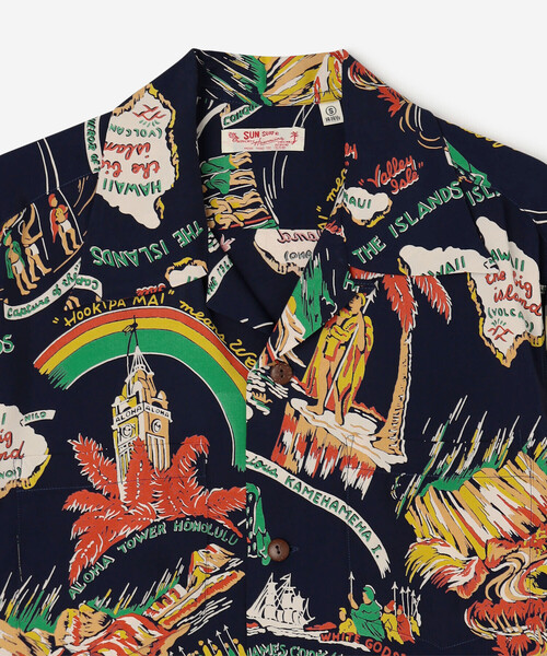 SUN SURF(サンサーフ)の「SUN SURF | ハワイアンシャツ “HISTORY OF THE ISLANDS” WOMEN(シャツ/ブラウス・レディース・ブルー系その他5・S)」の4枚目の写真