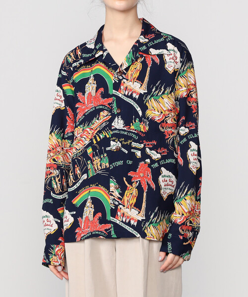 SUN SURF(サンサーフ)の「SUN SURF | ハワイアンシャツ “HISTORY OF THE ISLANDS” WOMEN(シャツ/ブラウス・レディース・ブルー系その他5・S)」の8枚目の写真