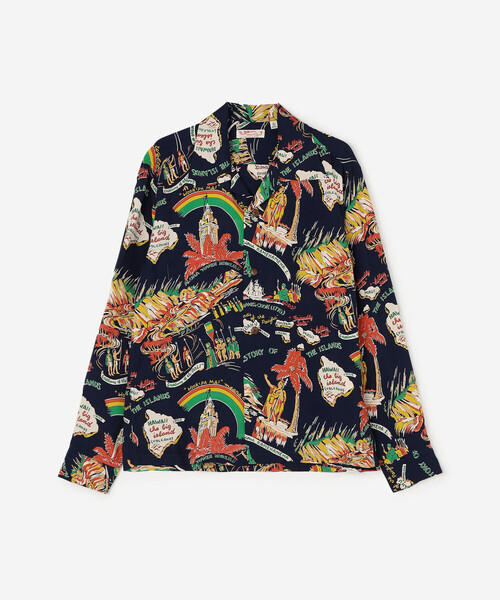SUN SURF(サンサーフ)の「SUN SURF | ハワイアンシャツ “HISTORY OF THE ISLANDS” WOMEN(シャツ/ブラウス・レディース・ブルー系その他5・S)」の2枚目の写真