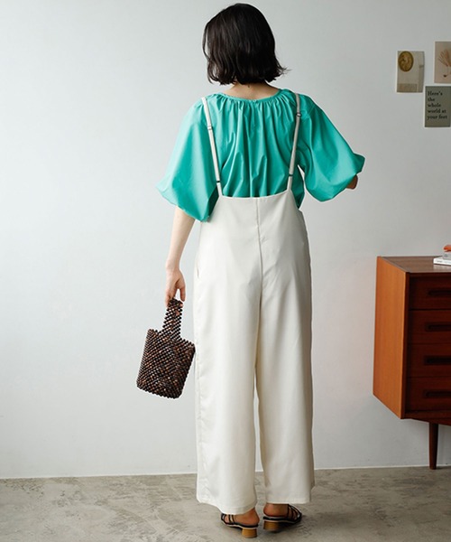 GeeRA(ジーラ)の「パフスリーブギャザーブラウス(シャツ/ブラウス・レディース・オフホワイト/ピンク/オレンジ/グリーン・MEDIUM/LARGE)」の9枚目の写真