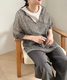 LOWRYS FARM | ２ＷＡＹメッシュプルオーバーＳＳ　704509(ニット/セーター)