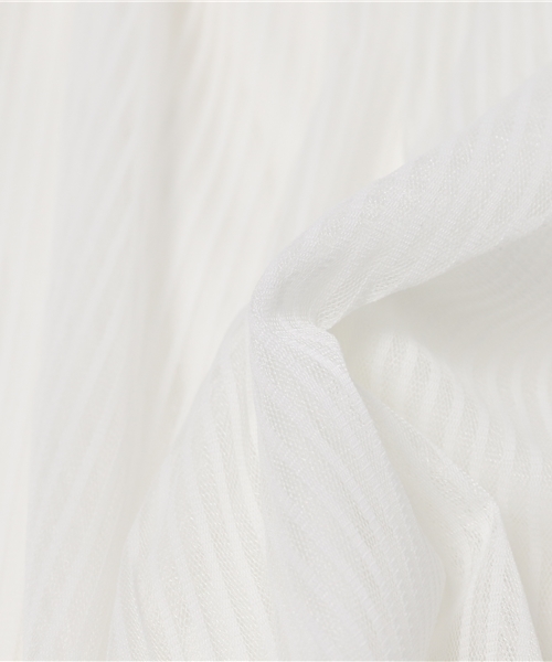 CIAOPANIC(チャオパニック)の「【Ciaopanic】 ストライプチュールミモレ丈SK(スカート・レディース・オフホワイト/ブラック・FREE)」の9枚目の写真