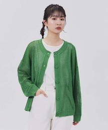 【BACK NUMBER】メッシュレイヤードカーデ