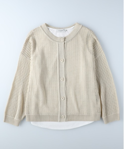 BACK NUMBER（バックナンバー）の「【BACK NUMBER】メッシュレイヤードカーデ（カーディガン/ボレロ・レディース・ネイビー/グリーン/キナリ・M/L）」の11枚目の写真