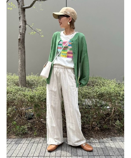BACK NUMBER（バックナンバー）の「【BACK NUMBER】メッシュレイヤードカーデ（カーディガン/ボレロ・レディース・ネイビー/グリーン/キナリ・M/L）」の22枚目の写真