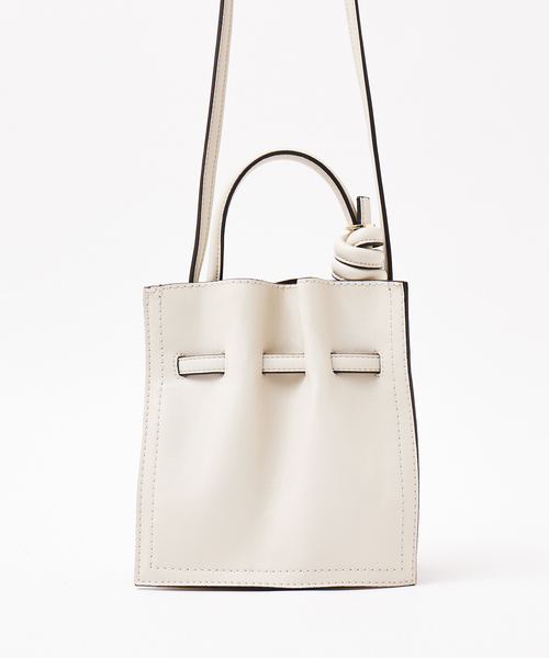 LOWELL things（ロウェル　シングス）の「Swell/ギャザーミニショルダーBAG（トートバッグ・レディース・ネイビー/ライム/アイボリー/ブラック・フリー）」の8枚目の写真