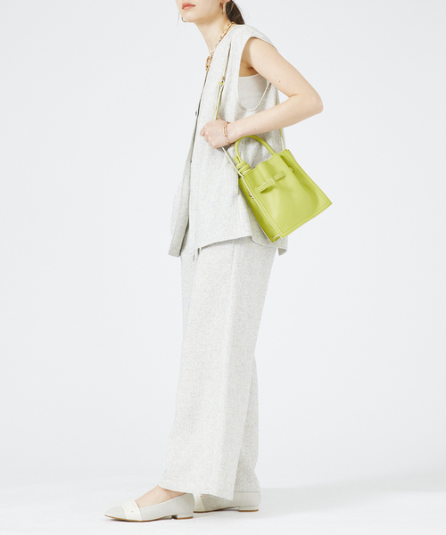 LOWELL things（ロウェル　シングス）の「Swell/ギャザーミニショルダーBAG（トートバッグ・レディース・ネイビー/ライム/アイボリー/ブラック・フリー）」の21枚目の写真