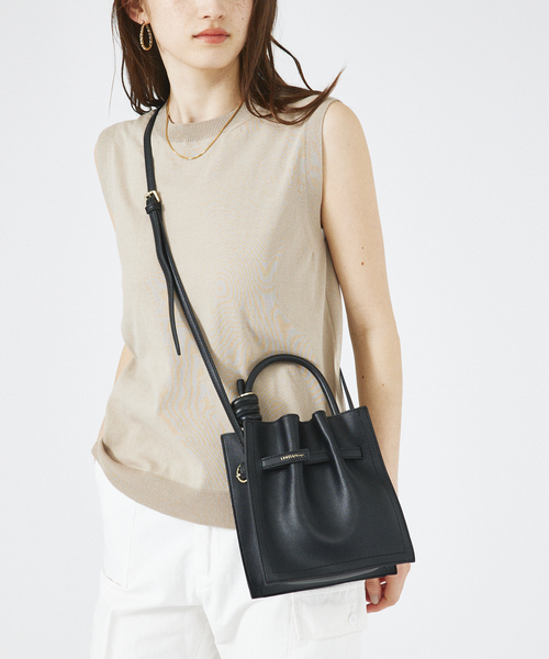 LOWELL things（ロウェル　シングス）の「Swell/ギャザーミニショルダーBAG（トートバッグ・レディース・ネイビー/ライム/アイボリー/ブラック・フリー）」の13枚目の写真