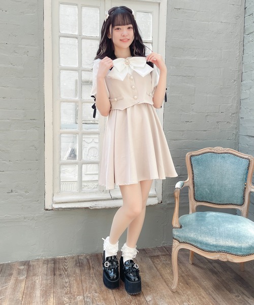 ROJITA(ロジータ)の「ベストレイヤードライクワンピース(ワンピース・レディース・ベージュ/ブラック/グレー・FREE)」の10枚目の写真