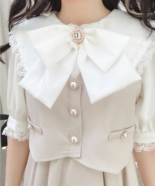 ROJITA(ロジータ)の「ベストレイヤードライクワンピース(ワンピース・レディース・ベージュ/ブラック/グレー・FREE)」の6枚目の写真