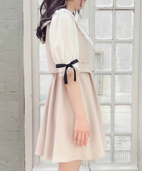 ROJITA(ロジータ)の「ベストレイヤードライクワンピース(ワンピース・レディース・ベージュ/ブラック/グレー・FREE)」の12枚目の写真