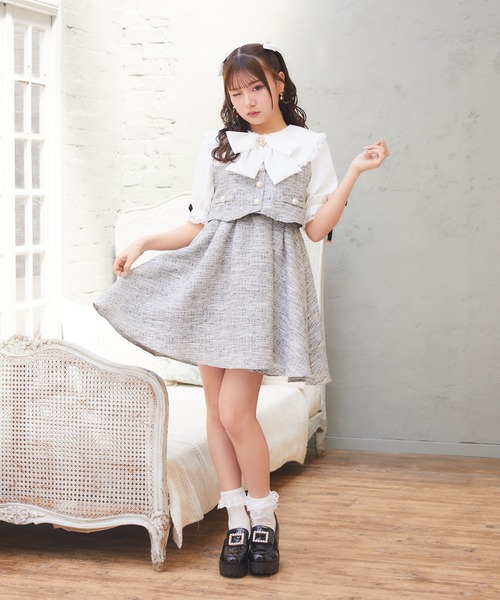 ROJITA(ロジータ)の「ベストレイヤードライクワンピース(ワンピース・レディース・ベージュ/ブラック/グレー・FREE)」の18枚目の写真