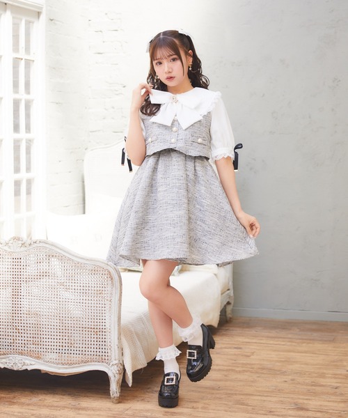 ROJITA(ロジータ)の「ベストレイヤードライクワンピース(ワンピース・レディース・ベージュ/ブラック/グレー・FREE)」の13枚目の写真