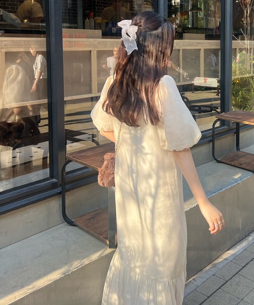 JUNOAH(ジュノア)の「シアードッキングワンピース(ワンピース・レディース・ブラウン/ブラック/クリーム・MEDIUM/LARGE/X-LARGE/SMALL)」の6枚目の写真