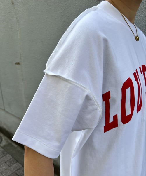 feepur(フェピュール)の「カレッジロゴルーズTee(Tシャツ/カットソー・レディース・オフホワイト/ホワイト/オートミール/グレー・MEDIUM)」の9枚目の写真