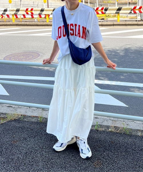 feepur(フェピュール)の「カレッジロゴルーズTee(Tシャツ/カットソー・レディース・オフホワイト/ホワイト/オートミール/グレー・MEDIUM)」の7枚目の写真