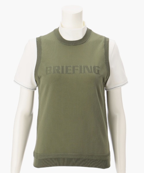 BRIEFING（ブリーフィング）の「【ブリーフィングゴルフ】WOMENS WR CREW NECK KNIT VEST（ベスト・レディース・ネイビー/ホワイト/ブルー系その他/アーミー/ブラック・L/S/XS/M）」の3枚目の写真