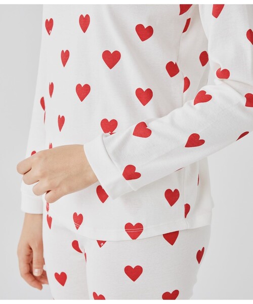 PETIT BATEAU(プチバトー)の「プリント長袖パジャマ(ルームウェア/パジャマ・レディース・ホワイト・SMALL/X-LARGE/MEDIUM/LARGE)」の9枚目の写真