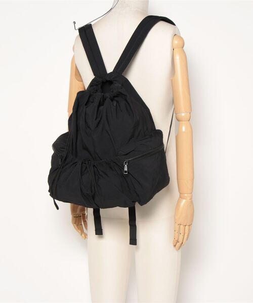 florist（フローリスト）の「【A4対応】【超軽量】ユニセックス ドローストリングカジュアルリュックサック/バックパック/ナップザック（バックパック/リュック・レディース・ブルー/ブラック/オフホワイト・FREE）」の18枚目の写真