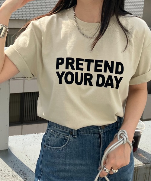 sakishimatokyo(サキシマトーキョー)の「アソートロゴ/箔/フロッキープリントTシャツ/カットソー(Tシャツ/カットソー・レディース・ホワイト系その他3/ホワイト/アイボリー/ブラック/ホワイト系その他2/ホワイト系その他4/オフホワイト/ブラック系その他/ホワイト系その他/チャコール/イエロー/シルバー/ゴールド/ホワイト系その他5/ブラック系その他2/ブルー/ベージュ/ベージュ系その他/ホワイト系その他6/ブラック系その他3・FREE)」の17枚目の写真