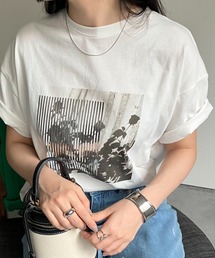 アソートロゴ/箔/フロッキープリントTシャツ/カットソー