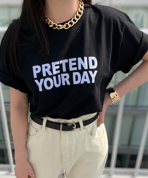 sakishimatokyo(サキシマトーキョー)の「アソートロゴ/箔/フロッキープリントTシャツ/カットソー(Tシャツ/カットソー・レディース・ホワイト系その他3/ホワイト/アイボリー/ブラック/ホワイト系その他2/ホワイト系その他4/オフホワイト/ブラック系その他/ホワイト系その他/チャコール/イエロー/シルバー/ゴールド/ホワイト系その他5/ブラック系その他2/ブルー/ベージュ/ベージュ系その他/ホワイト系その他6/ブラック系その他3・FREE)」の14枚目の写真