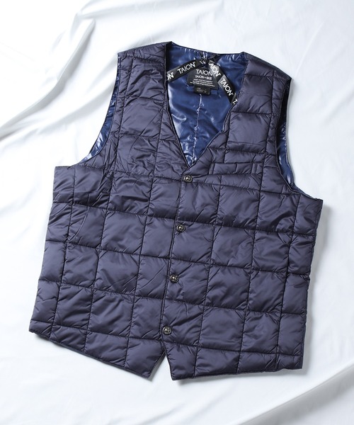 TAION(タイオン)の「【TAION/タイオン】V NECK BUTTON INNER DOWN GILET/インナーダウンジレ(ベスト・メンズ・ブラック/ネイビー/チャコールグレー・L/M/LL)」の3枚目の写真