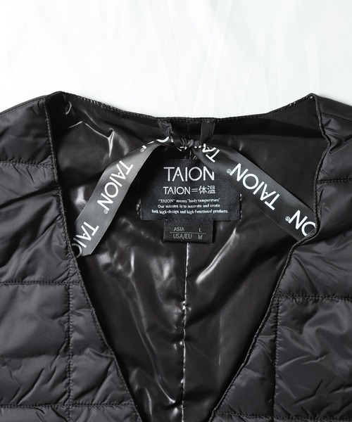 TAION(タイオン)の「【TAION/タイオン】V NECK BUTTON INNER DOWN GILET/インナーダウンジレ(ベスト・メンズ・ブラック/ネイビー/チャコールグレー・L/M/LL)」の4枚目の写真