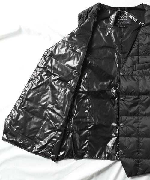 TAION(タイオン)の「【TAION/タイオン】V NECK BUTTON INNER DOWN GILET/インナーダウンジレ(ベスト・メンズ・ブラック/ネイビー/チャコールグレー・L/M/LL)」の8枚目の写真
