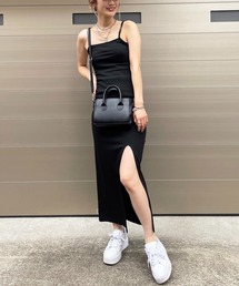 スリットロングキャミワンピース