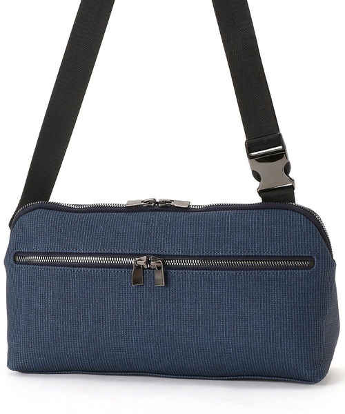 MONSIEUR NICOLE（ムッシュニコル）の「ダブルジップボディバッグ（ボディバッグ/ウエストポーチ・メンズ・ネイビー/ホワイト系その他/ブラック・FREE）」の3枚目の写真