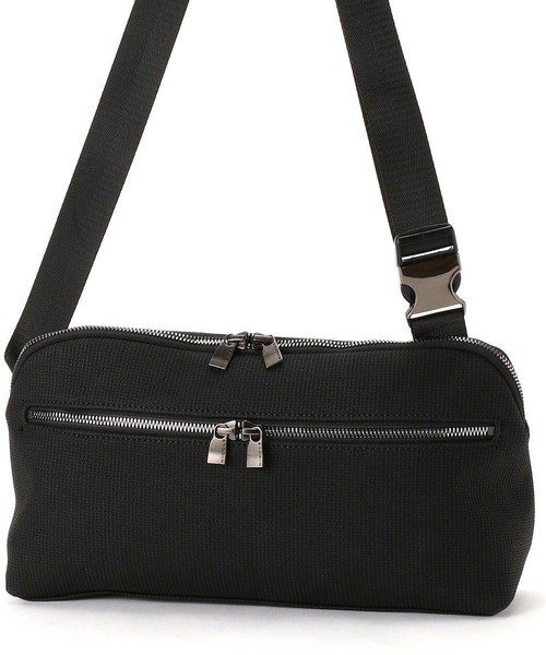 MONSIEUR NICOLE（ムッシュニコル）の「ダブルジップボディバッグ（ボディバッグ/ウエストポーチ・メンズ・ネイビー/ホワイト系その他/ブラック・FREE）」の2枚目の写真