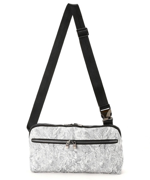 MONSIEUR NICOLE（ムッシュニコル）の「ダブルジップボディバッグ（ボディバッグ/ウエストポーチ・メンズ・ネイビー/ホワイト系その他/ブラック・FREE）」の7枚目の写真